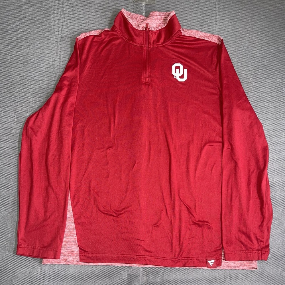 Fanatics Sweater Mens Large Ohio State University Buckeyes 1/4 Zip Pullover Red